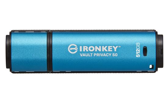 Kingston Technology IronKey Vault Privacy 50 USB flash drive 512 GB USB Type-A 3.2 Gen 1 (3.1 Gen 1) Black, Blue1