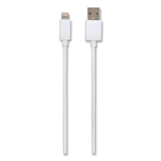 Braided Apple Lightning Cable to USB-A Cable, 6 ft, White1