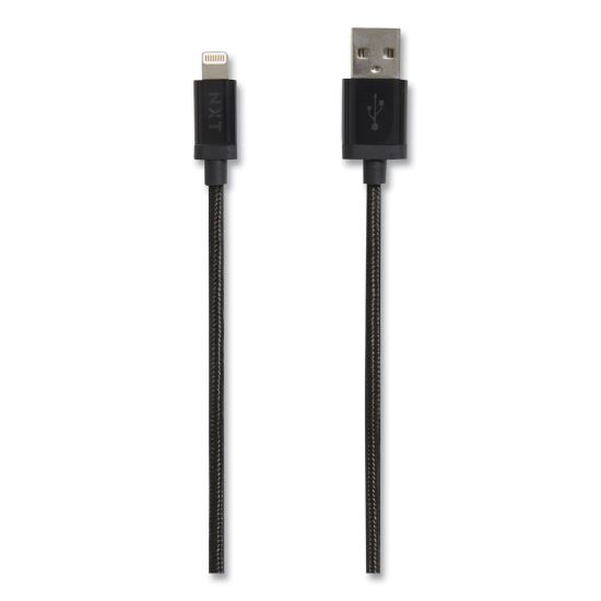 Braided Apple Lightning Cable to USB-A Cable, 4 ft, Black1