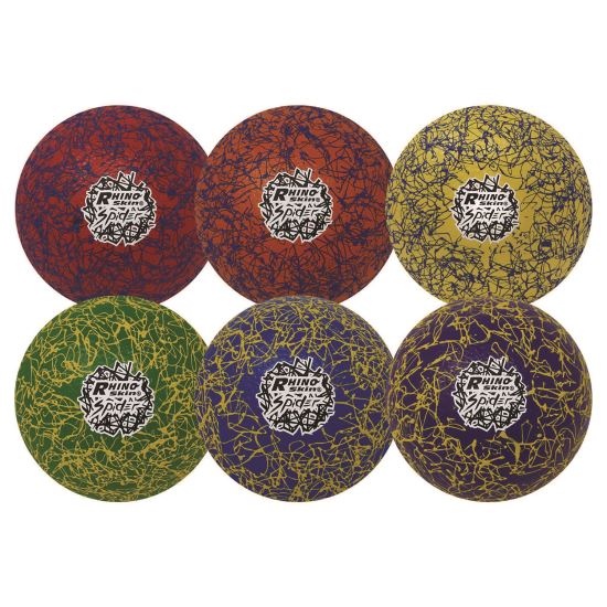 Rhino Skin Spider Dodgeball Set, 6.3" Diameter, Assorted Colors, 6/Set1