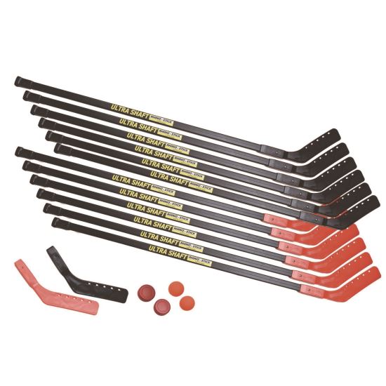 Ultra Shaft Hockey Set, Twelve 52" Hocket Sticks/Two Balls/Two Pucks/Two Extra Blades1