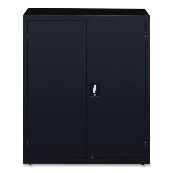 Economy Assembled Storage Cabinets, 3 Shelves, 36" x 18" x 42", Black1