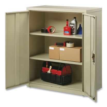 Economy Assembled Storage Cabinets, 3 Shelves, 36" x 18" x 42", Putty1