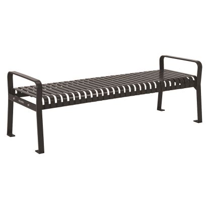 Steel Slat Flat Bench, 70 x 24 x 24.25, Black1