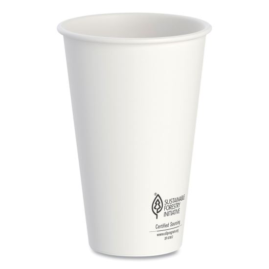 Thermoguard Insulated Paper Hot Cups, 16 oz, White Sustainable Forest Print, 600/Carton1