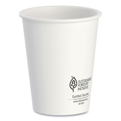 Thermoguard Insulated Paper Hot Cups, 8 oz, White Sustainable Forest Print, 1,000/Carton1