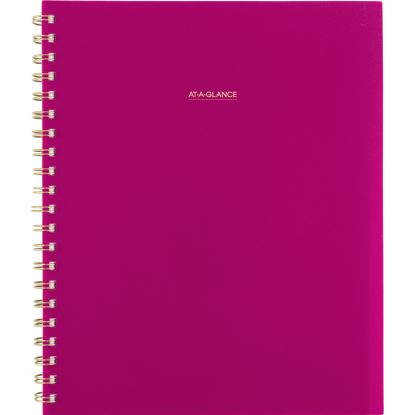 Harmony Weekly/Monthly Poly Planner, Weekly: Vertical Format, 11 x 9.38, Purple/Gold Cover, 13-Month (Jan to Jan): 2025-20261