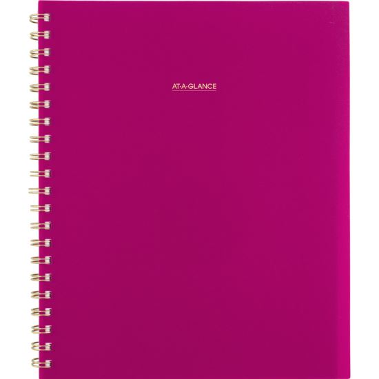 Harmony Weekly/Monthly Poly Planner, Weekly: Vertical Format, 11 x 9.38, Purple/Gold Cover, 13-Month (Jan to Jan): 2025-20261