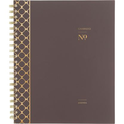 Workstyle Monthly Poly Planner, Geometric Artwork, 11 x 8.5, Java Brown/Gold Cover, 12-Month (Jan to Dec): 20251