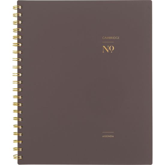 Workstyle Weekly/Monthly Planner, 11 x 9.38, Brown/Gold Cover, 12-Month (Jan to Dec): 20251