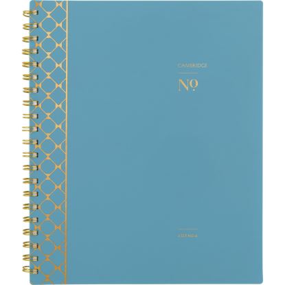 Workstyle Weekly/Monthly Planner, Geometric Artwork, 11 x 9.38, Blue/Gold Cover, 12-Month (Jan to Dec): 20251