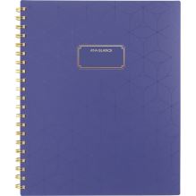 Badge Geo Weekly/Monthly Planner, 11 x 9.25, Purple/Gold Cover, 13-Month (Jan to Jan): 2025 to 20261