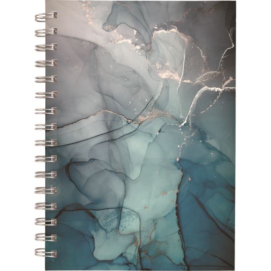 Glacier Weekly/Monthly Planner, Glacier Artwork, 8.5" x 6.38", Blue/Gray/Silver Cover, 12-Month (Jan to Dec): 20251