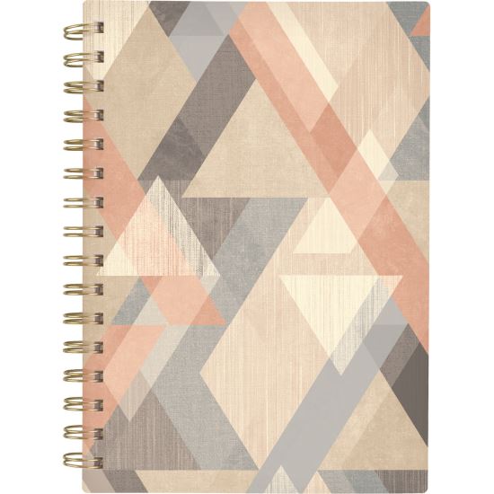 Triad Weekly/Monthly Planner, Geometric Artwork, 8.5" x 6.38", Multicolor Cover, 12-Month (Jan to Dec): 20251