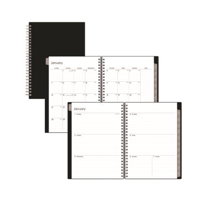 Enterprise Weekly/Monthly Notes Planner, 8.63" x 5.88", Black Cover, 12-Month (Jan to Dec): 20251