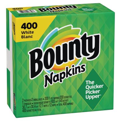 Quilted Napkins, 2-Ply, 12.1 x 12, White, 400/Pack, 4 Packs/Carton1