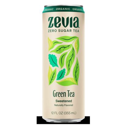 Zero Sugar Naturally Sweetened Green Tea, Green, 12 oz Can, 12/Carton1