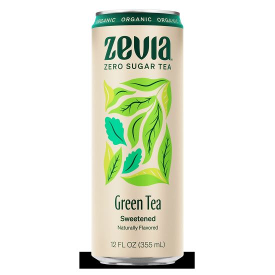 Zero Sugar Naturally Sweetened Green Tea, Green, 12 oz Can, 12/Carton1