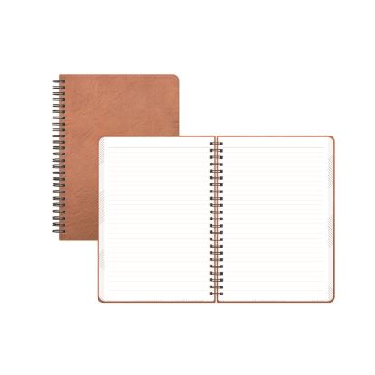 ASMBLD Faux Leather Wirebound Notebook, 1-Subject, Medium/College Rule, Tan Cover, (80) 8.5 x 5.75 Sheets1