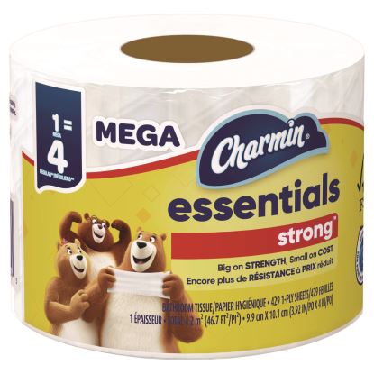 Essentials Strong Bathroom Tissue, Septic Safe, 1-Ply, White, 429/Roll, 36 Rolls/Carton1