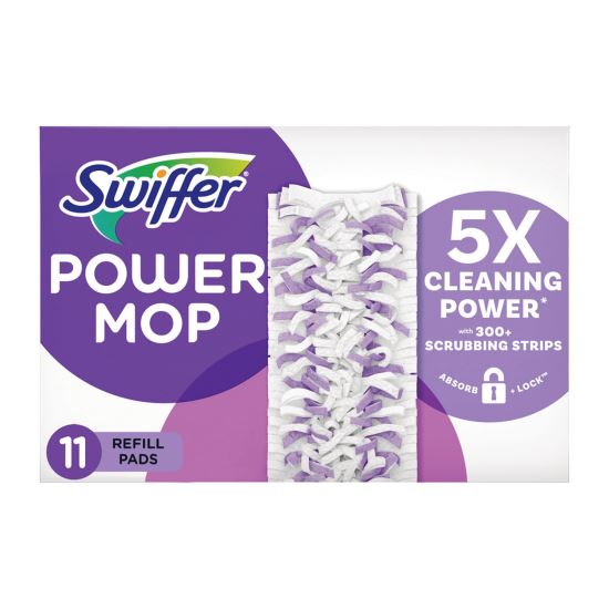 PowerMop Mopping Pads, 11.41 x 5.31, 11/Box, 2 Boxes/Carton1