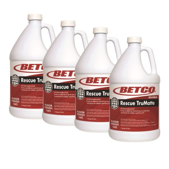 Rescue TruMatte Floor Finish, 1 gal Bottle, 4/Carton1