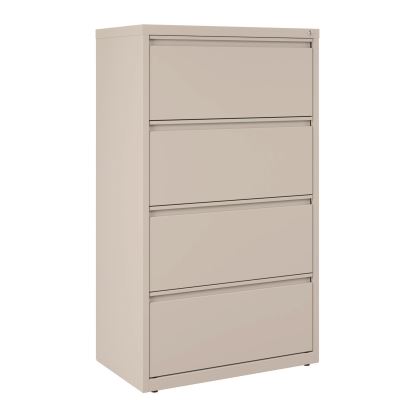 Lateral File, 4 Legal/Letter-Size File Drawers, Light Gray, 30" x 18.62" x 52.5"1