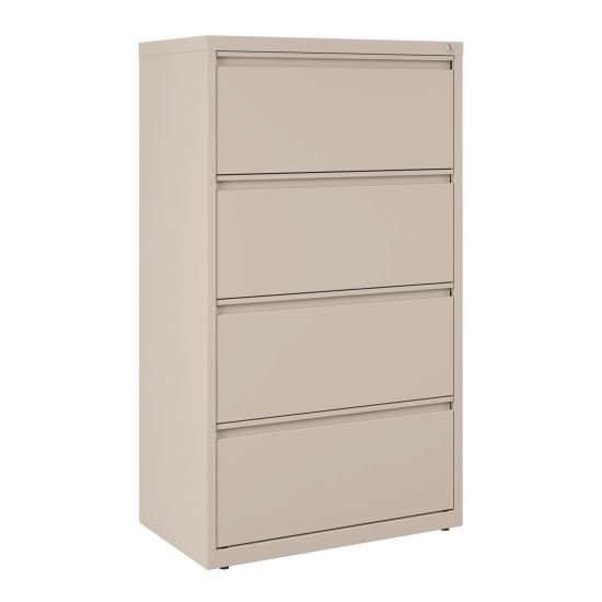 Lateral File, 4 Legal/Letter-Size File Drawers, Light Gray, 30" x 18.62" x 52.5"1