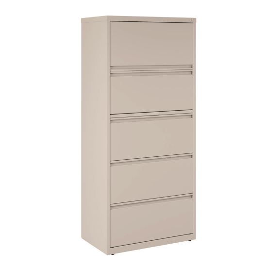 Lateral File, 5 Legal/Letter-Size File Drawers, Light Gray, 30" x 18.62" x 67.62"1