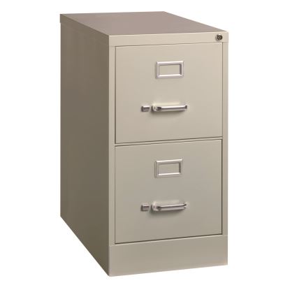 Two-Drawer Economy Vertical File, 2 Letter-Size File Drawers, Light Gray, 15" x 25" x 28.38"1