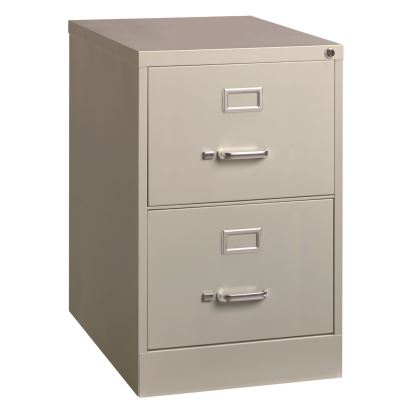 Two-Drawer Economy Vertical File, 2 Legal-Size File Drawers, Light Gray, 15" x 25" x 28.38"1