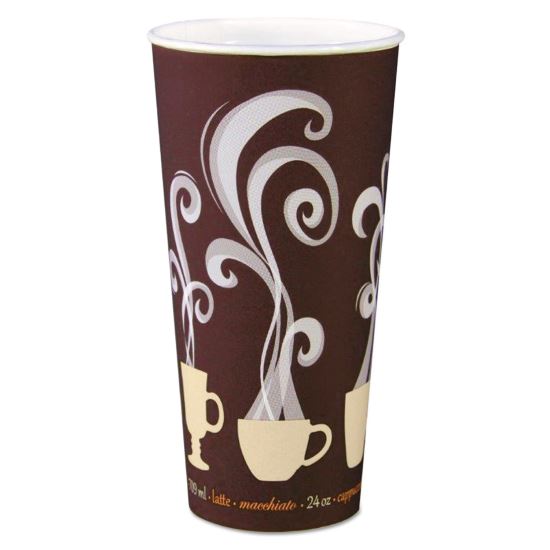 Thermoguard Insulated Paper Hot Cups, 24 oz, Steam Print, 600/Carton1