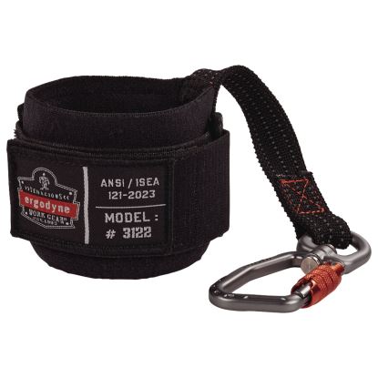 Squids 3122 Pull-On Wrist Tool Lanyard with Carabiner Anchor, 5 lb Max Working Capacity, 7" Long, Black1