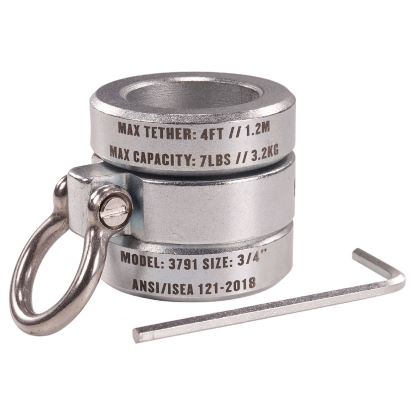 Squids 3791 Sleever/Connecting Bar Lock Collar with Tool Attachment Point, 7 lb Max Working Capacity, 0.75" Long, Silver1