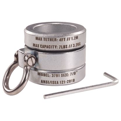 Squids 3791 Sleever/Connecting Bar Lock Collar with Tool Attachment Point, 7 lb Max Working Capacity, 0.87" Long, Silver1