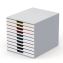 VARICOLOR Stackable Plastic Drawer Box, 10 Drawers, Letter to Folio Size Files, 11.5 x 14 x 11, White1