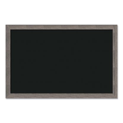 Magnetic Chalkboard with Rustic Frame, 35 x 23, Black Surface, Brown Frame1