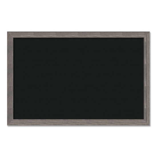 Magnetic Chalkboard with Rustic Frame, 35 x 23, Black Surface, Brown Frame1