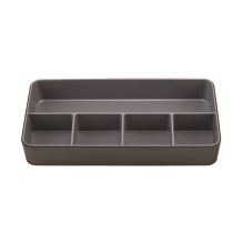 Fusion Five-Compartment Plastic Accessory Holder, Plastic, 12.25 x 6 x 2, Black/Gray1