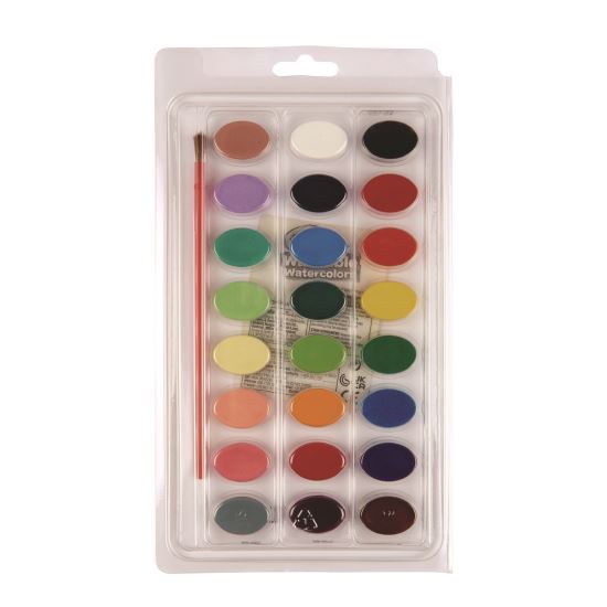 Washable Watercolor Paint, 24 Assorted Colors, Palette Tray1