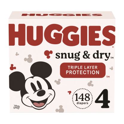 Snug and Dry Diapers, Size 4, 22 lbs to 37 lbs, 148/Carton1