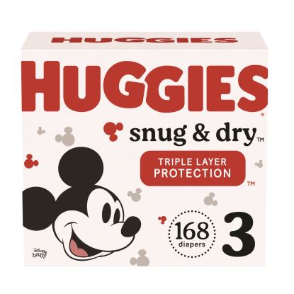 Snug and Dry Diapers, Size 3, 16 lbs to 28 lbs, 168/Carton1