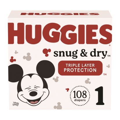 Snug and Dry Diapers, Size 1, 8 lbs to 14 lbs, 108/Carton1