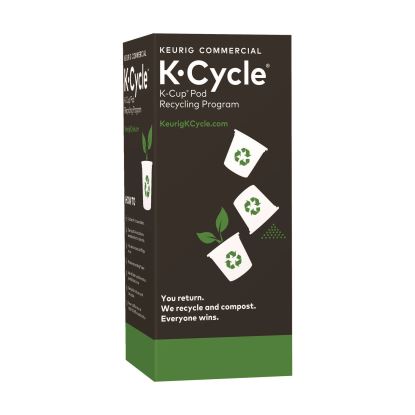 K-Cycle Cardboard Indoor Recycling Bin, Large, Cardboard, Black/Green/White, 5/Pack1