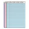 Notepads, Wide/Legal Rule, 50 Assorted Pastel-Color 8.5 x 11.75 Sheets, 6/Pack2