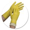 Pro L6500 Series Flock-Lined Latex Gloves, 12" Long, 15 mil, Small, Yellow, 12 Pairs2