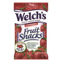 Fruit Snacks, Strawberry, 5 oz Pouch, 12/Box1