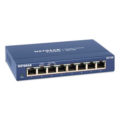 Unmanaged Gigabit Ethernet Switch, 16 Gbps Bandwidth, 192 KB Buffer, 8 Ports1