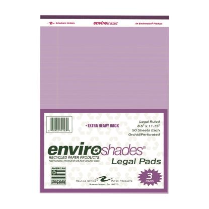 Enviroshades Legal Notepads, 50 Orchid 8.5 x 11 Sheets, 3/Pack1