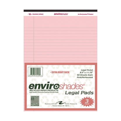 Enviroshades Legal Notepads, 50 Pink 8.5 x 11 Sheets, 3/Pack1